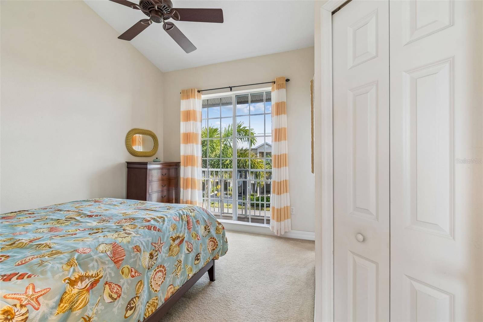 2nd bedroom with private balcony and full bath