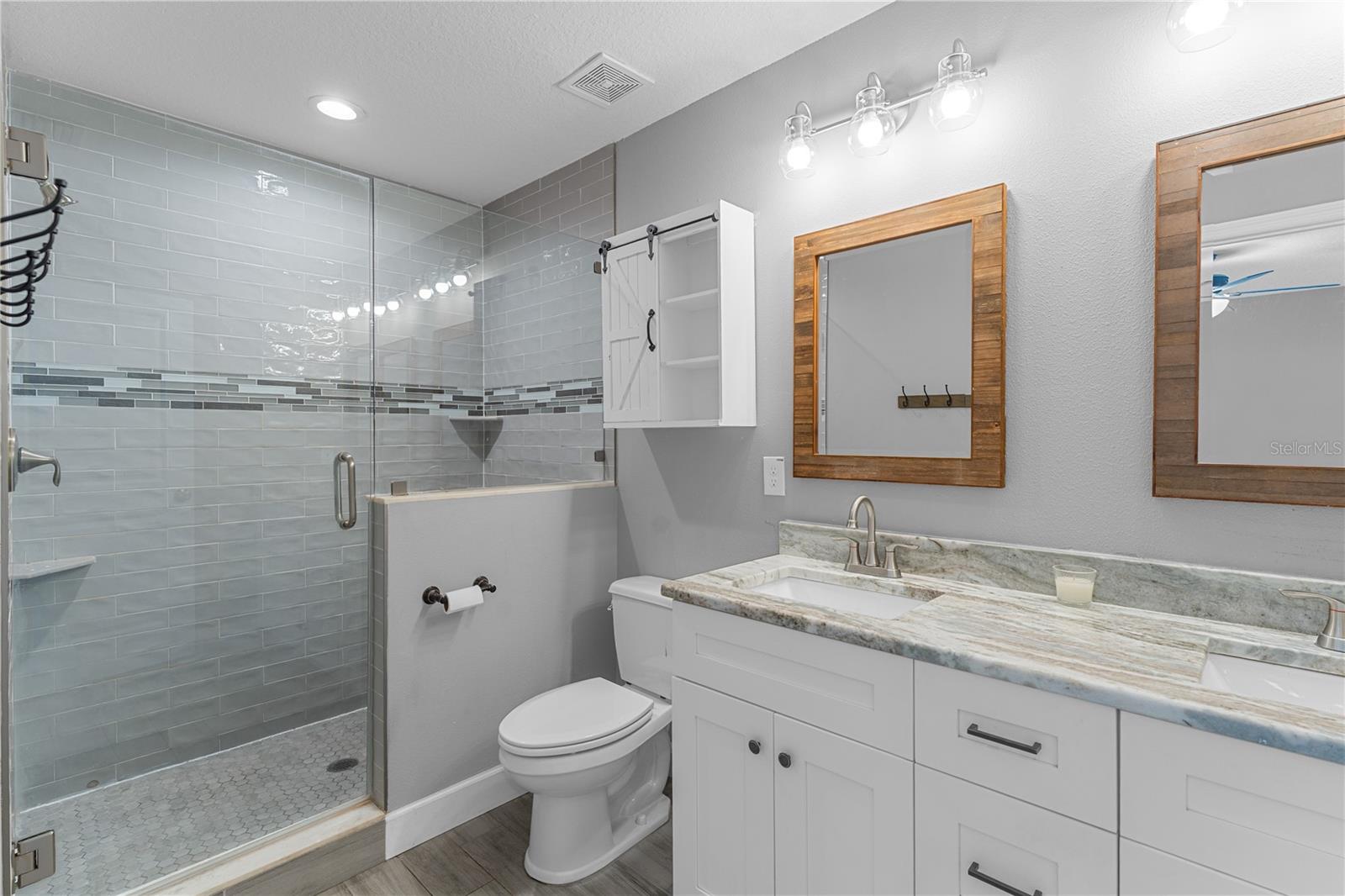 Primary en suite bathroom - remodeled in 2020