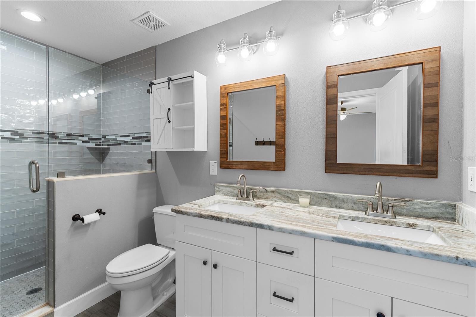 Primary en suite bathroom - remodeled 2020