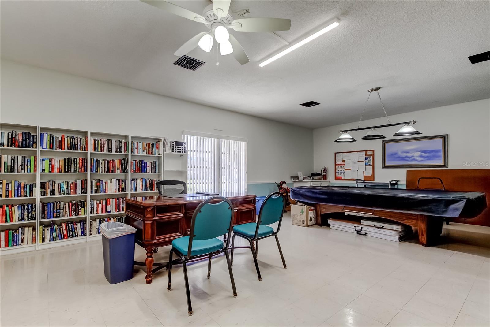 Lending Library & Pool Table