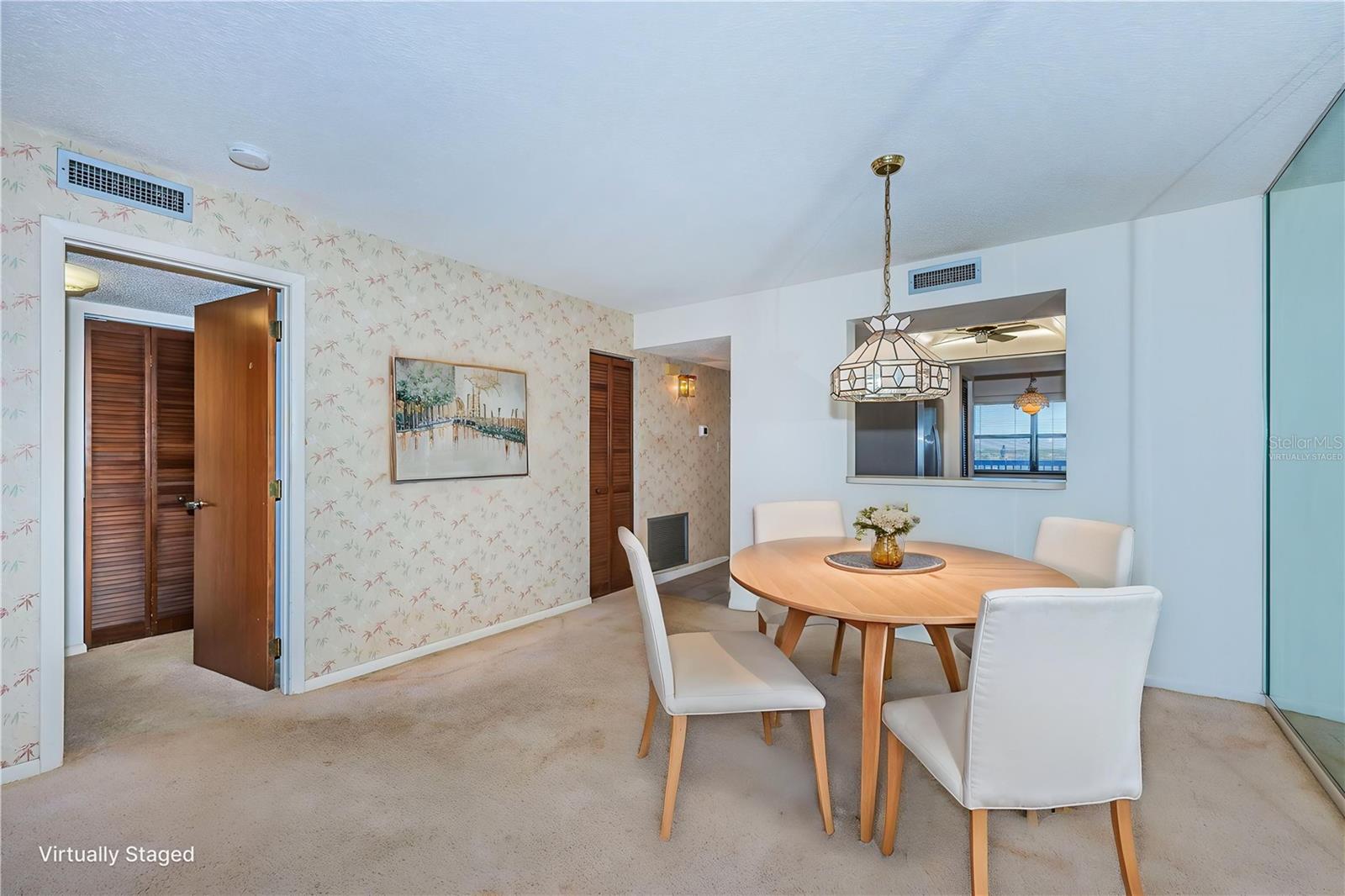 dining area virtually staged