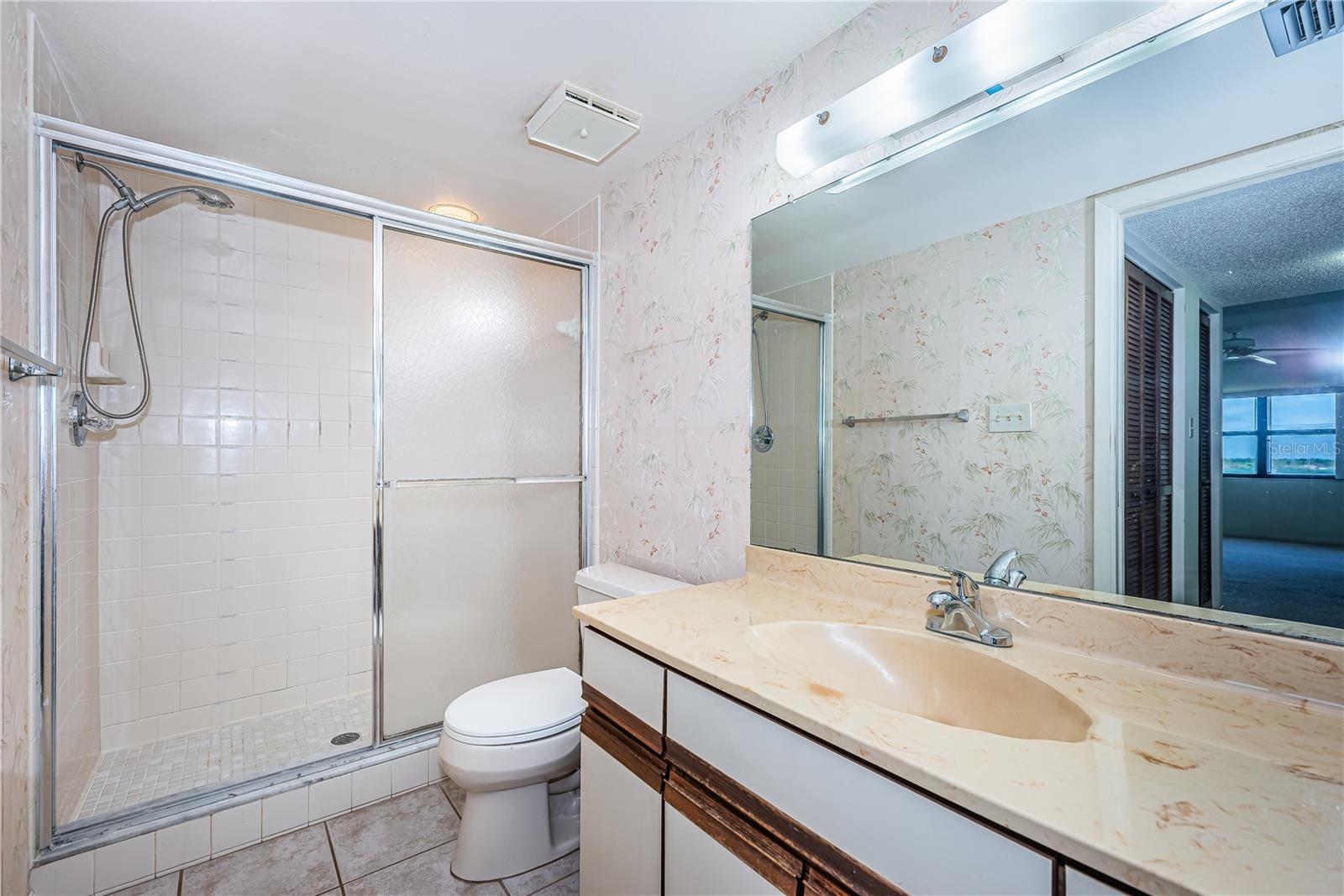 primary bath with walk in shower