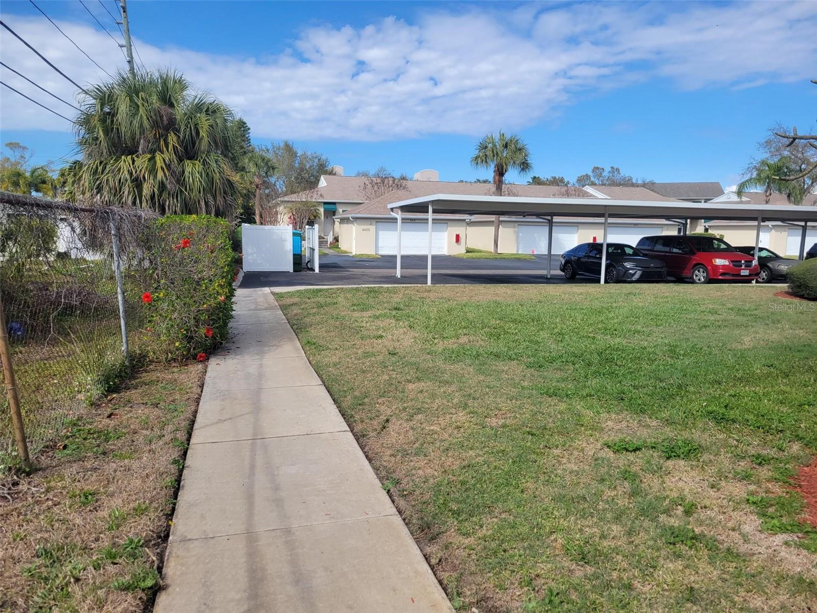 Walk way From Car Port Area