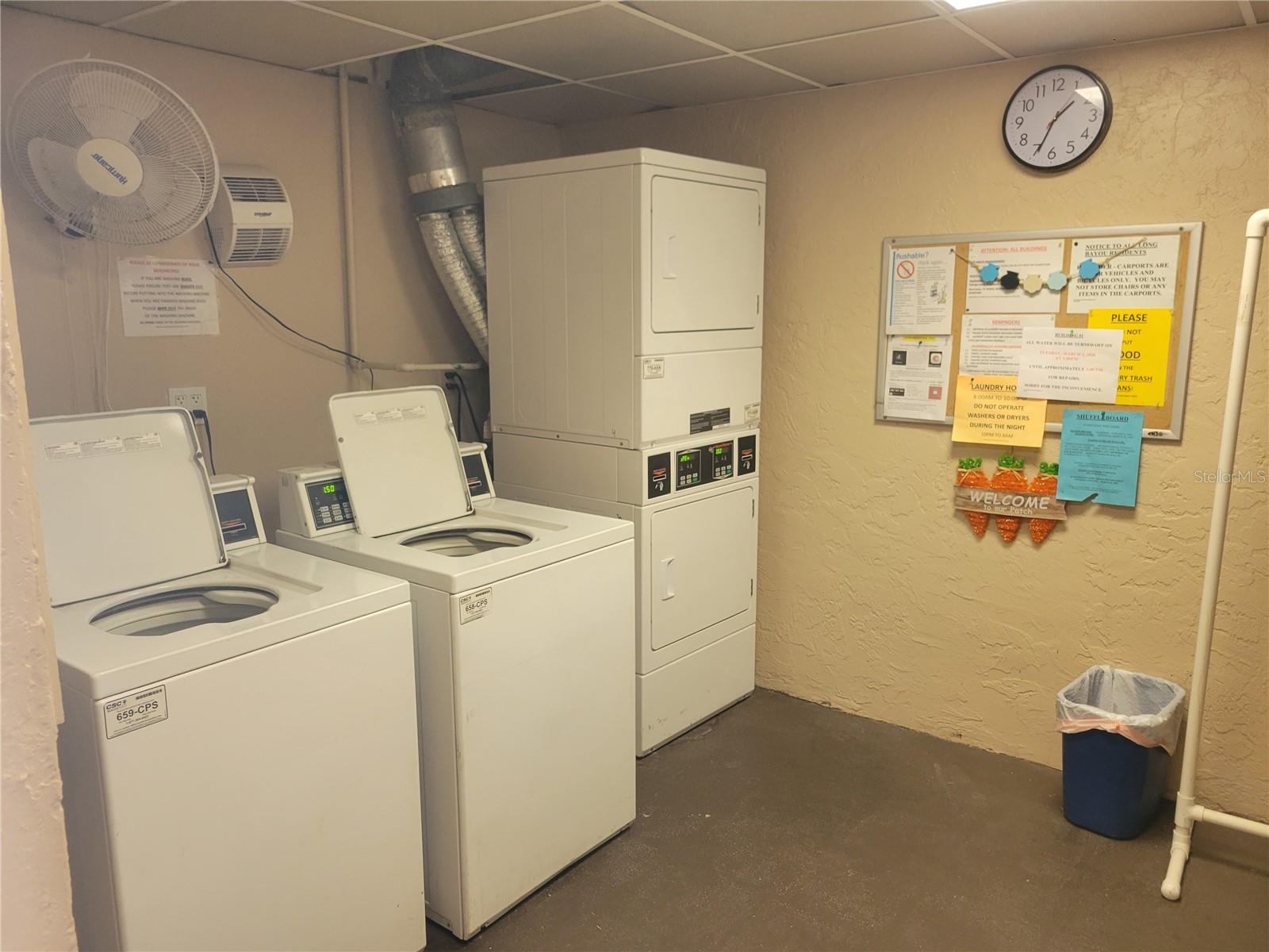 Laundry just a few steps form the unit