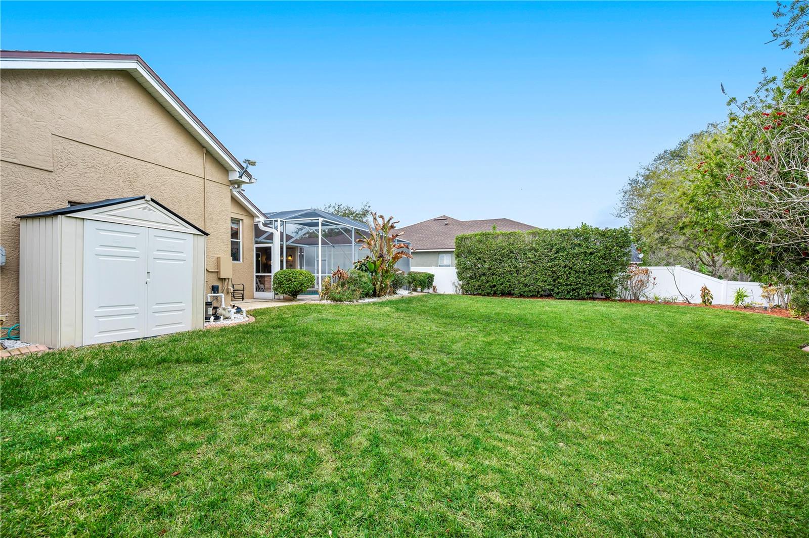 Fenced Yard with Outdoor Shed