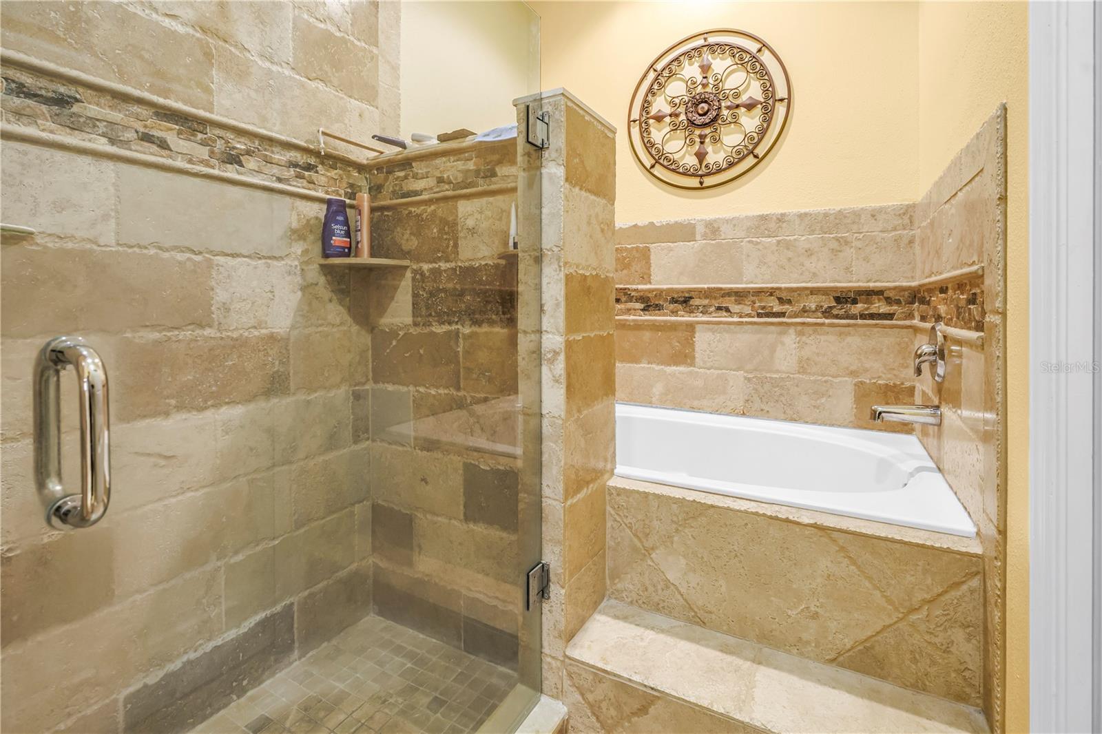 Spa-like master bath.