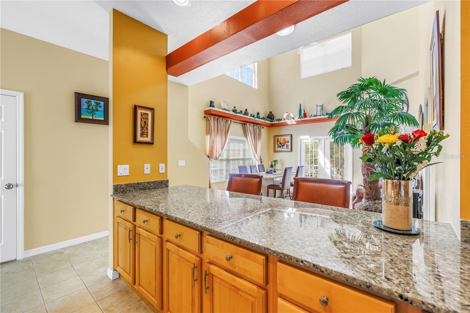 Lots of counter space that is perfect for entertaining.