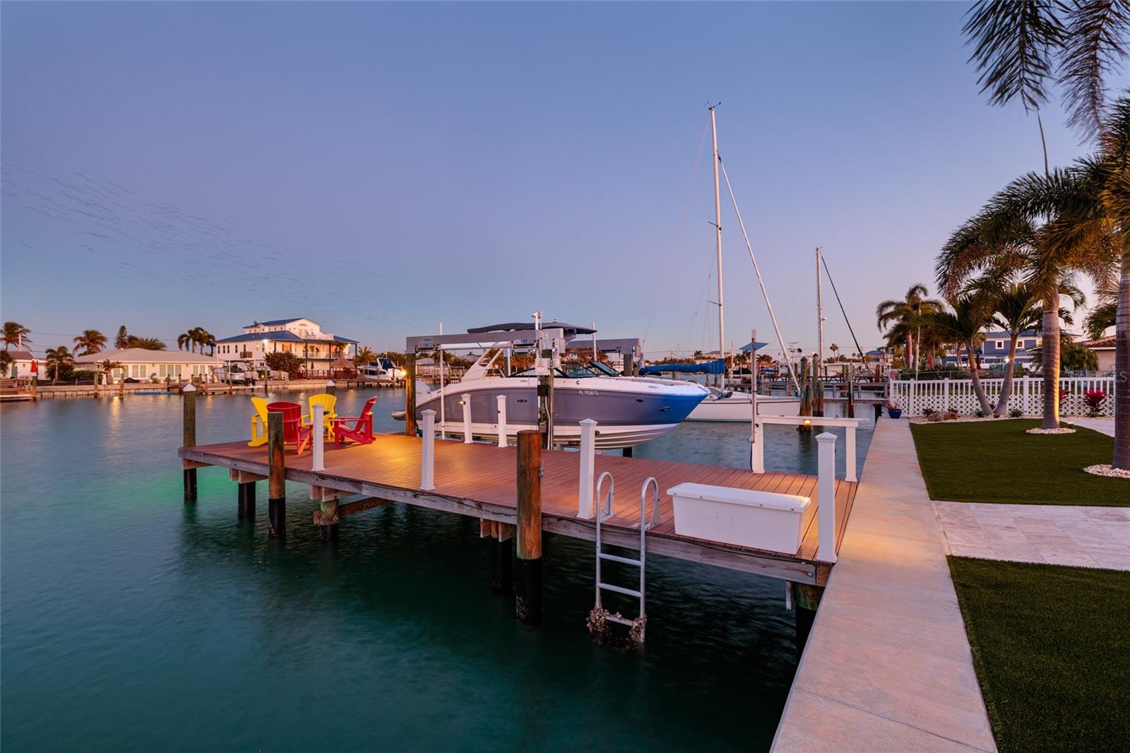 48 foot long dock with water, electric and lights
