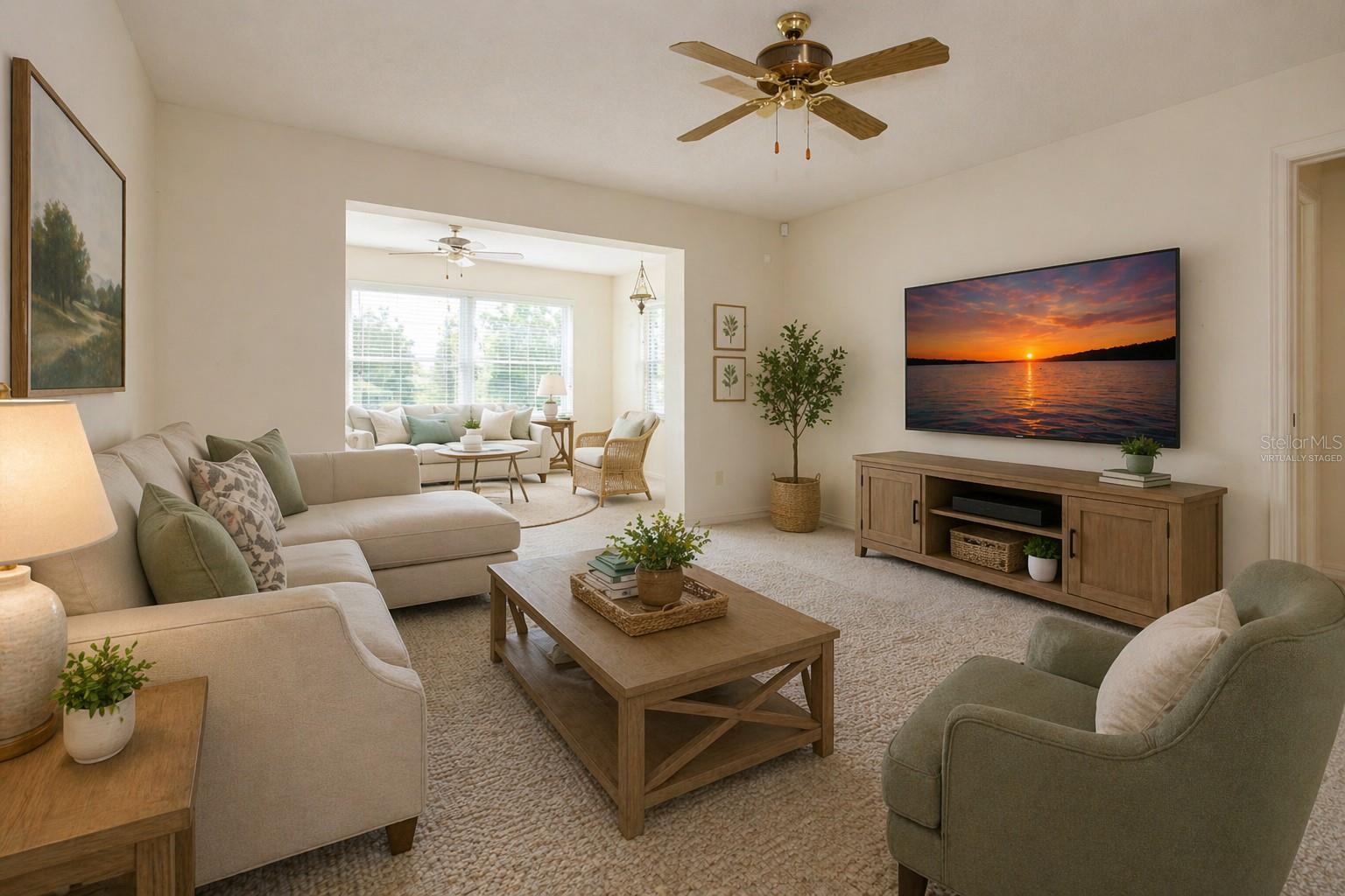 Family Room (Virtually staged)