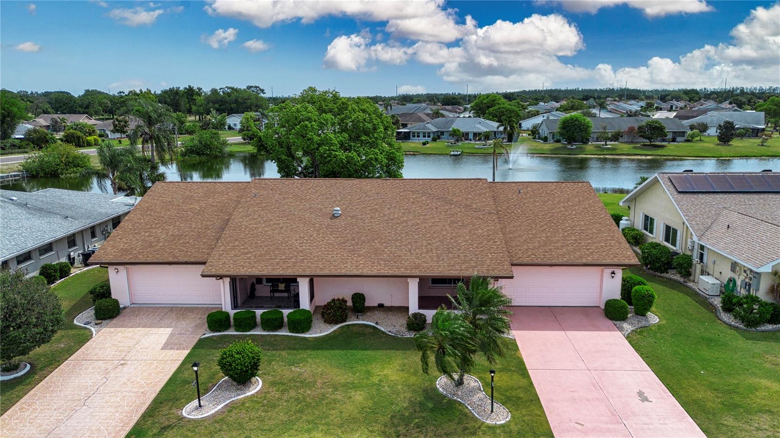 Aerial view of the neighborhood