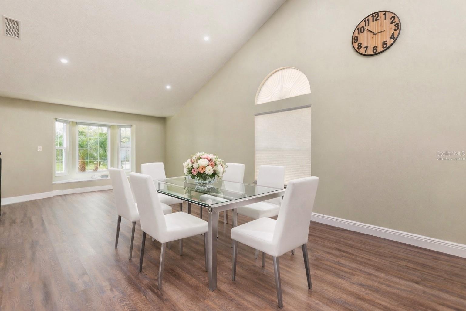Dining room virtually staged