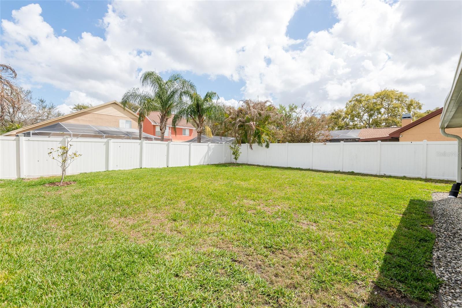 Plenty of room for a pool, fire pit or play equipment