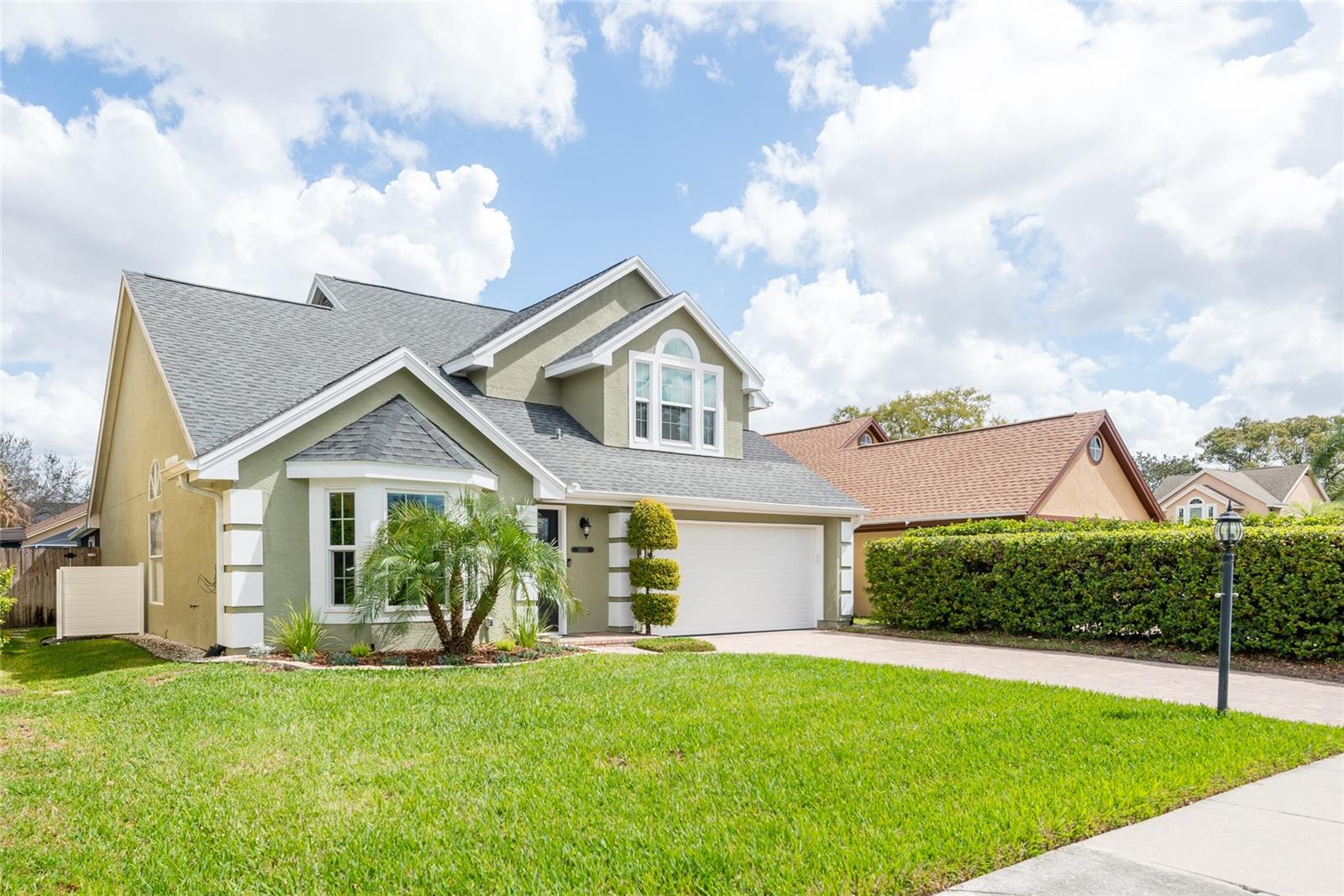 Crisp, manicured yard and home