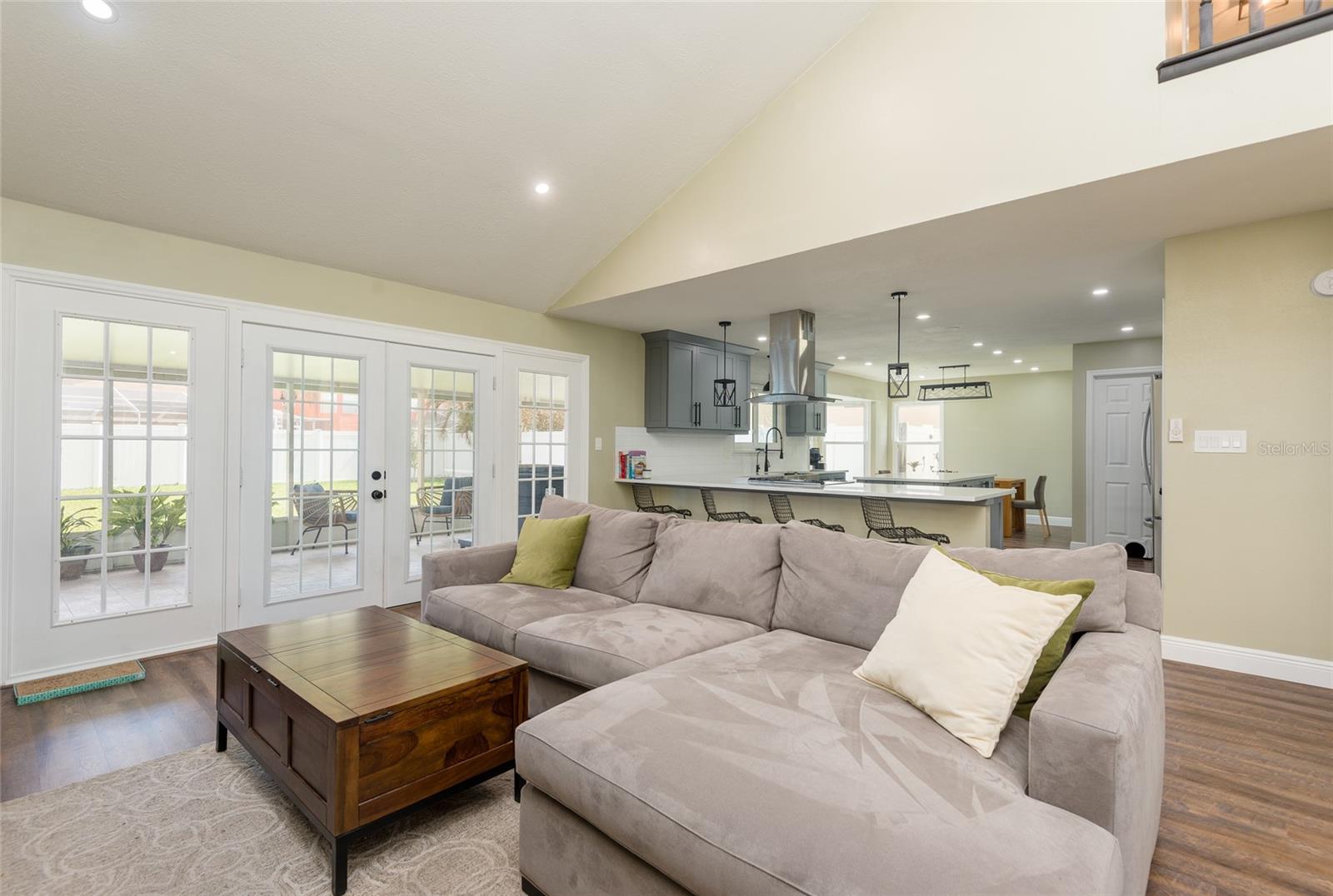 Spacious living space flows onto screened lanai