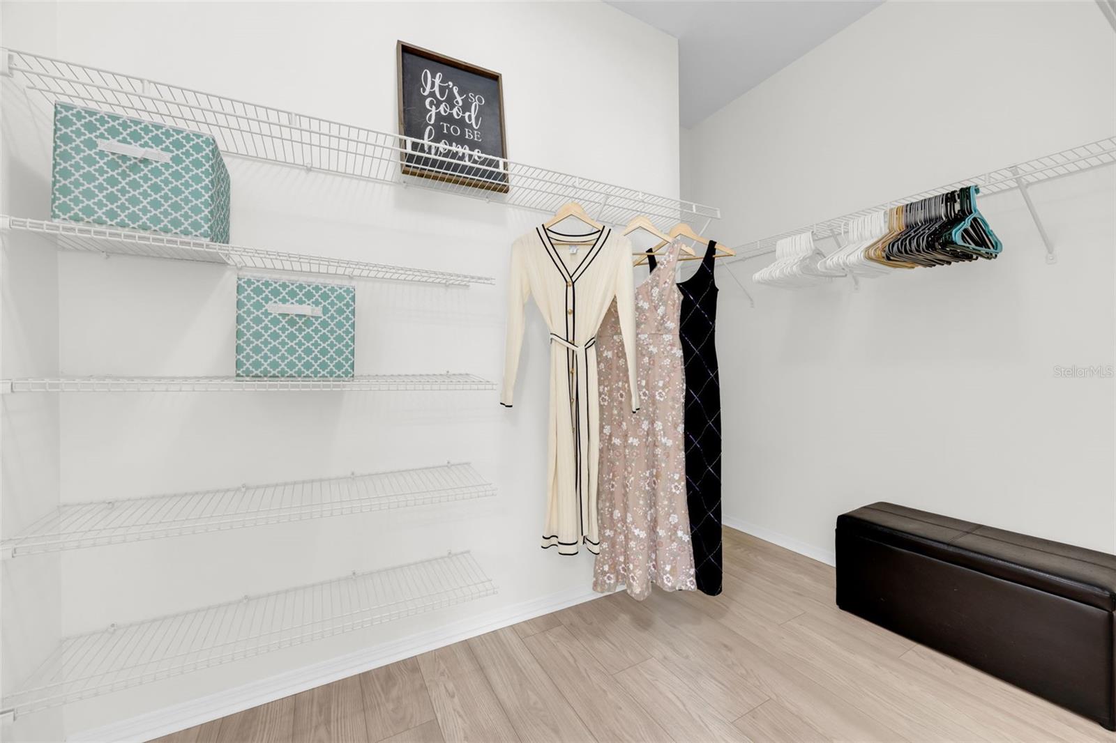 Primary walk-in closet