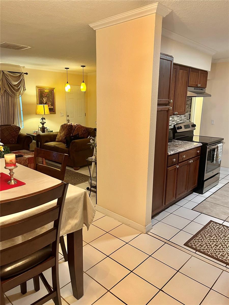 Great flow from living to dining