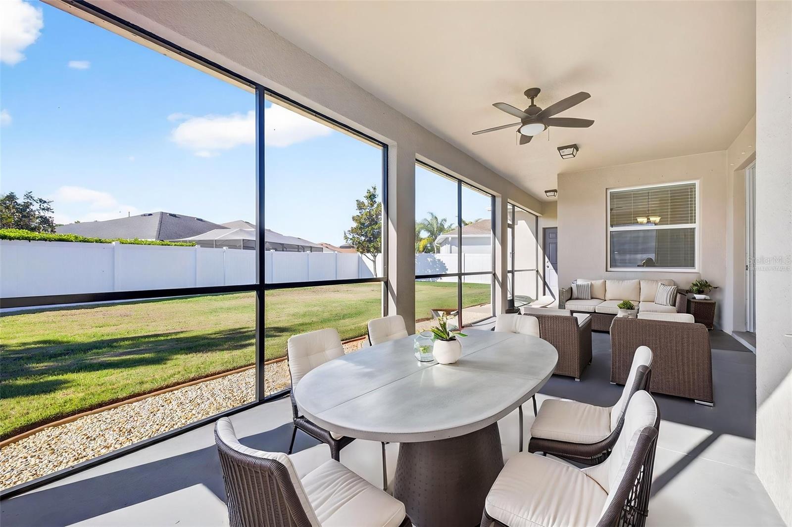 Screened Lanai virtually staged