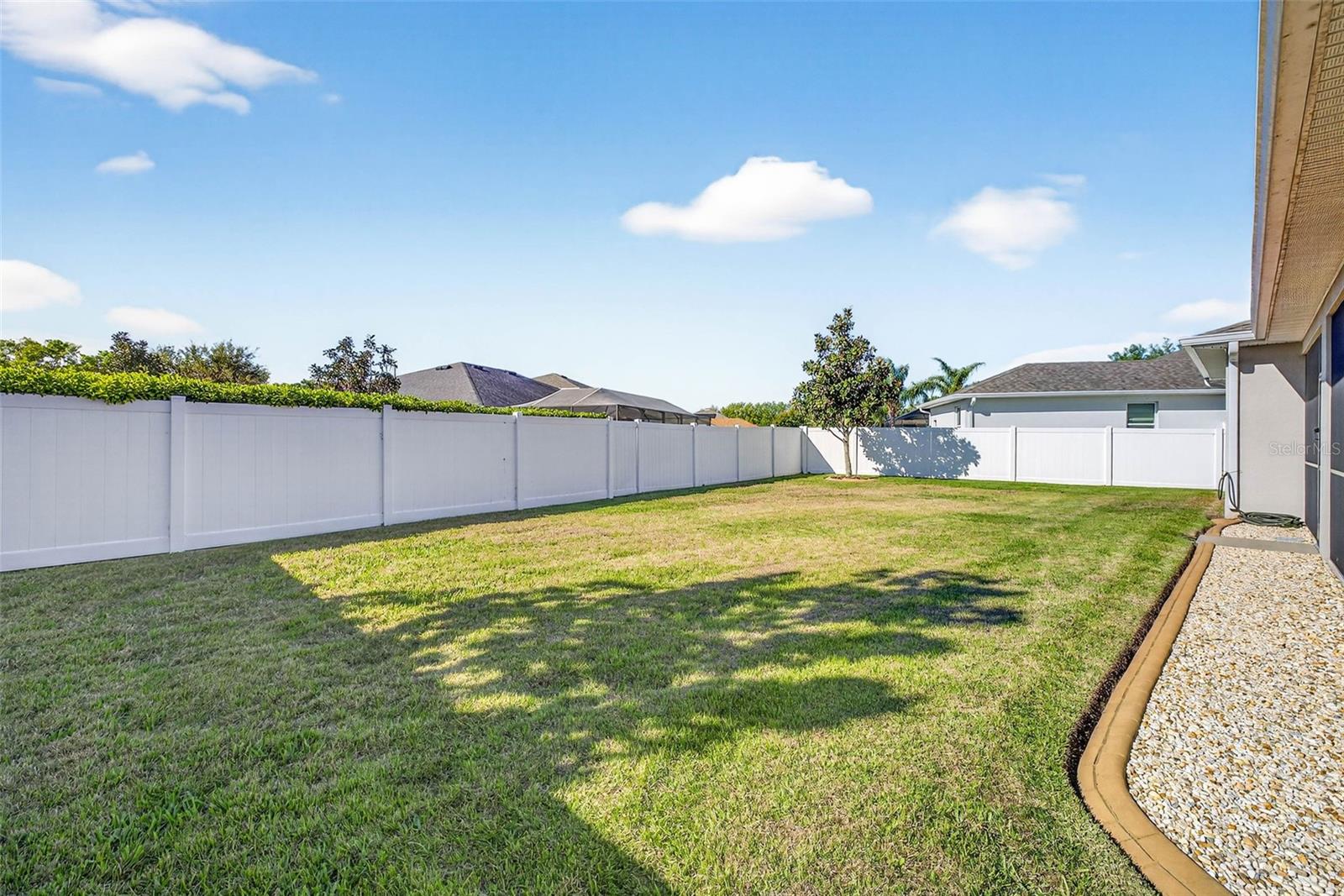 Back yard privacy fence