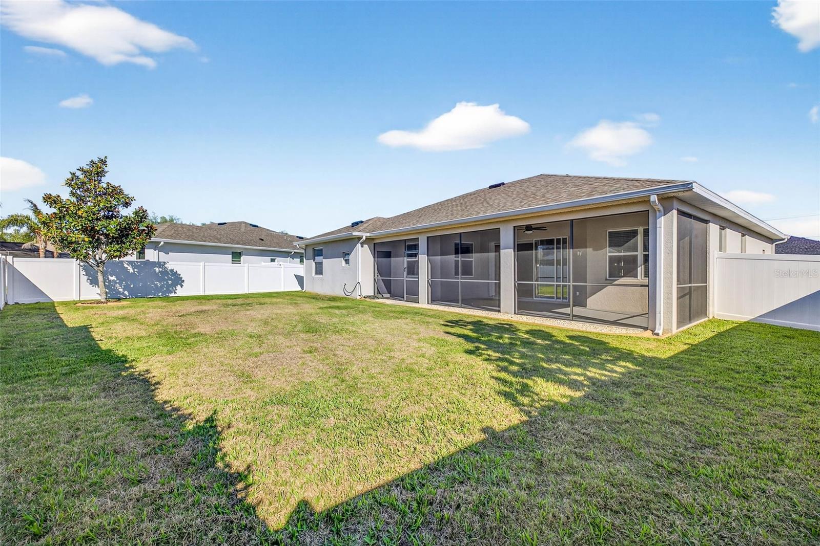 Back yard showing lanai
