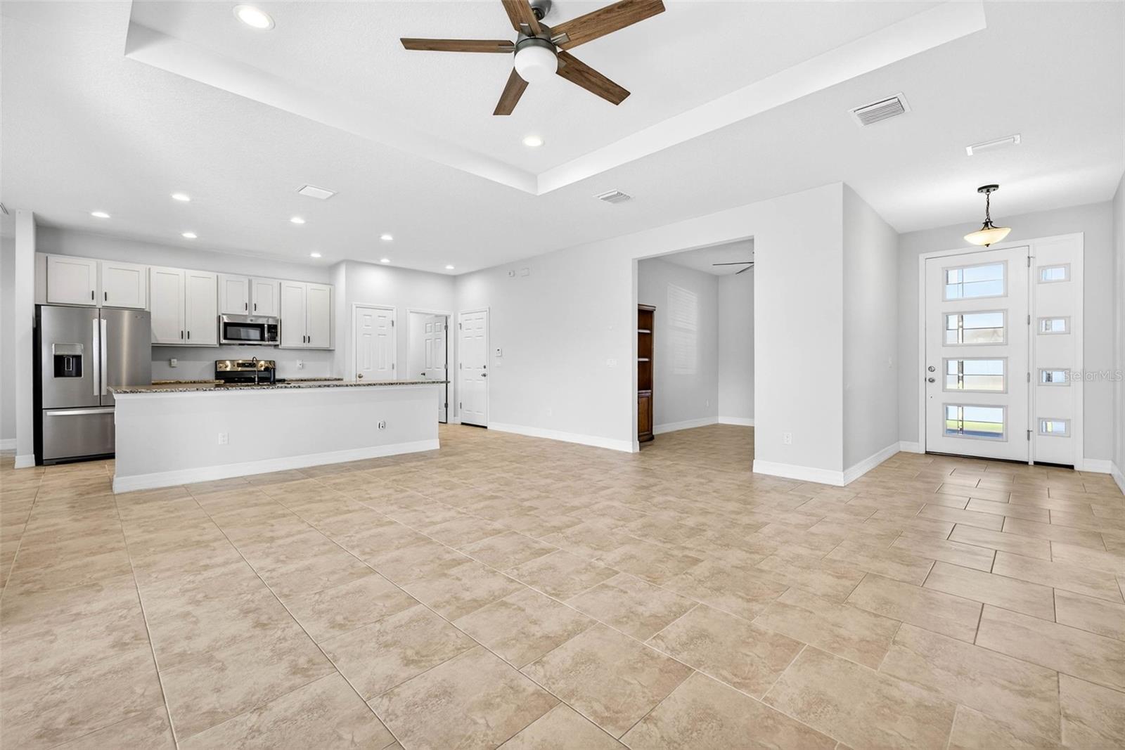 Great room open to kitchen