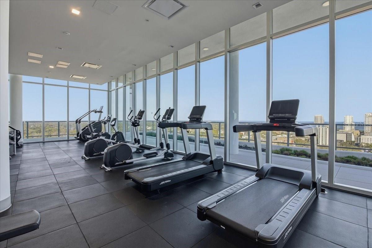 ENDLESS VIEWS IN THE FITNESS CENTER