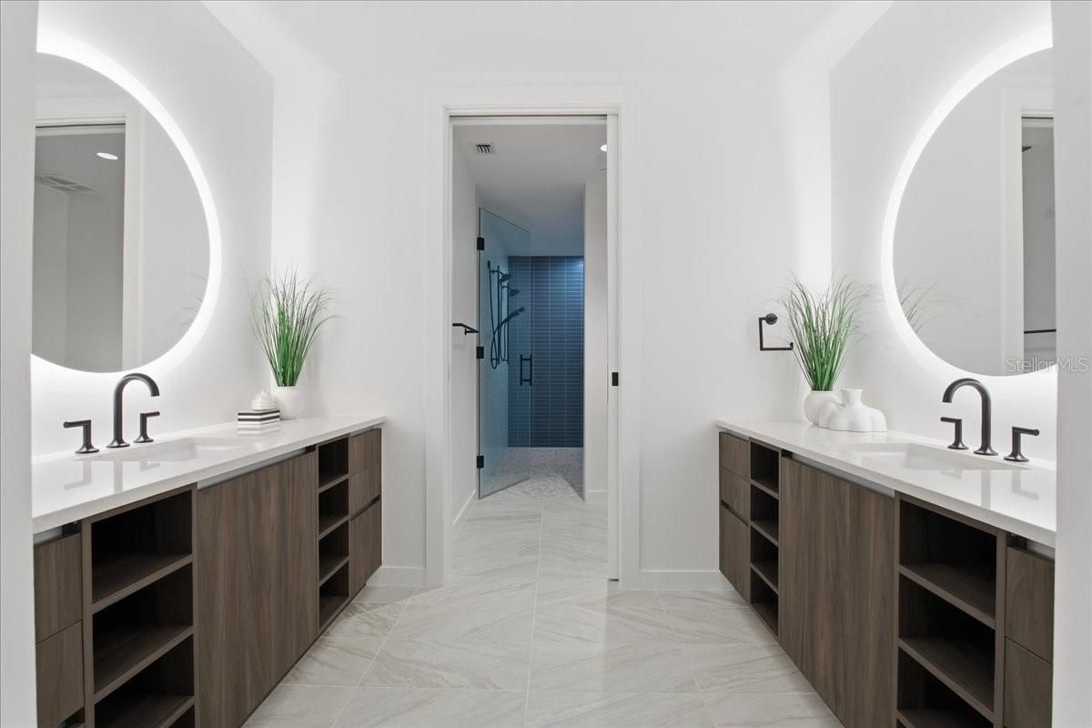 SPACIOUS PRIMARY BATHROOM AND OVER-SIZED WALK IN SHOWER