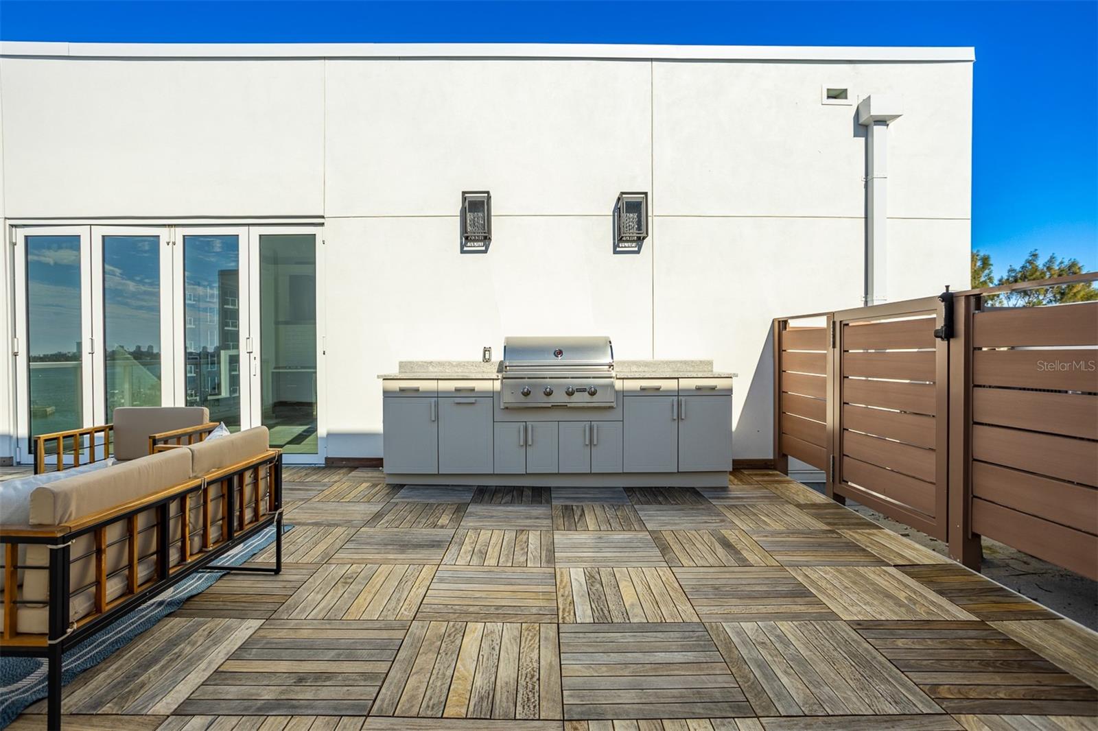 Rooftop grilling area