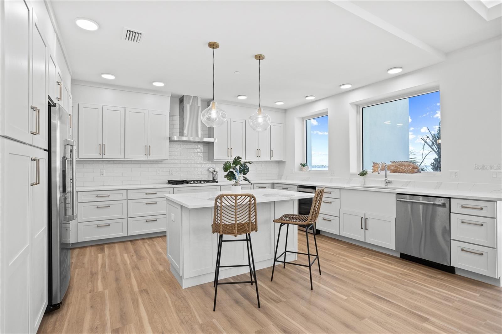 Modern kitchen with center island