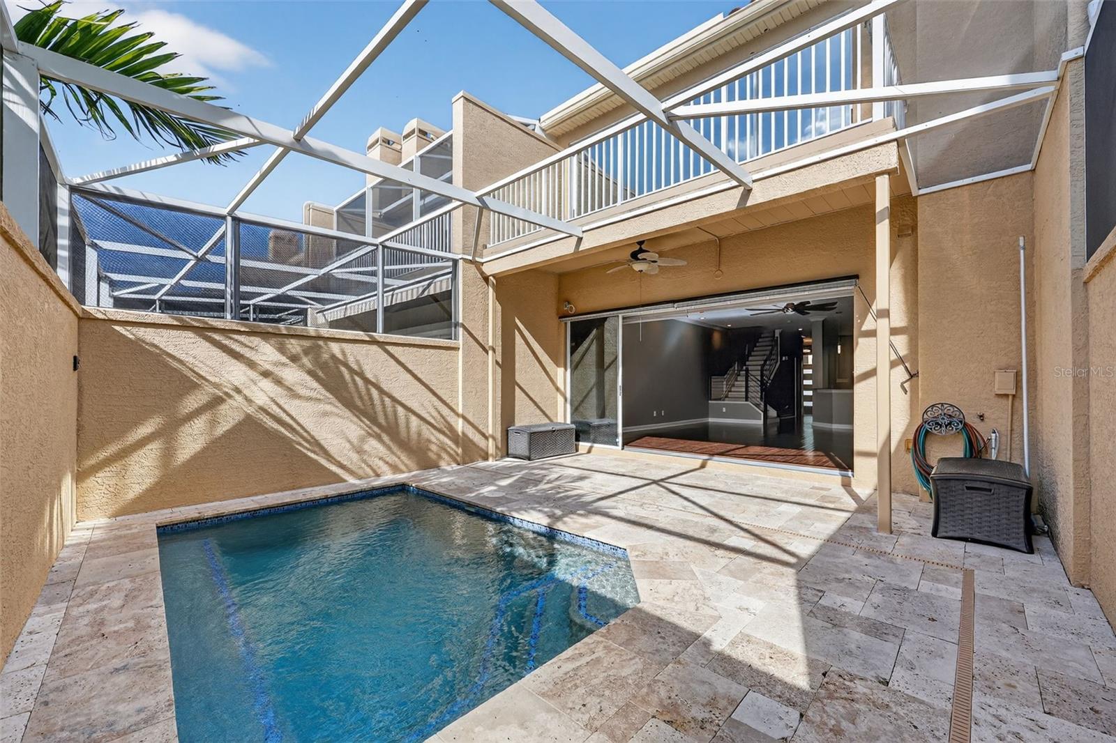 Pool area with outside entry