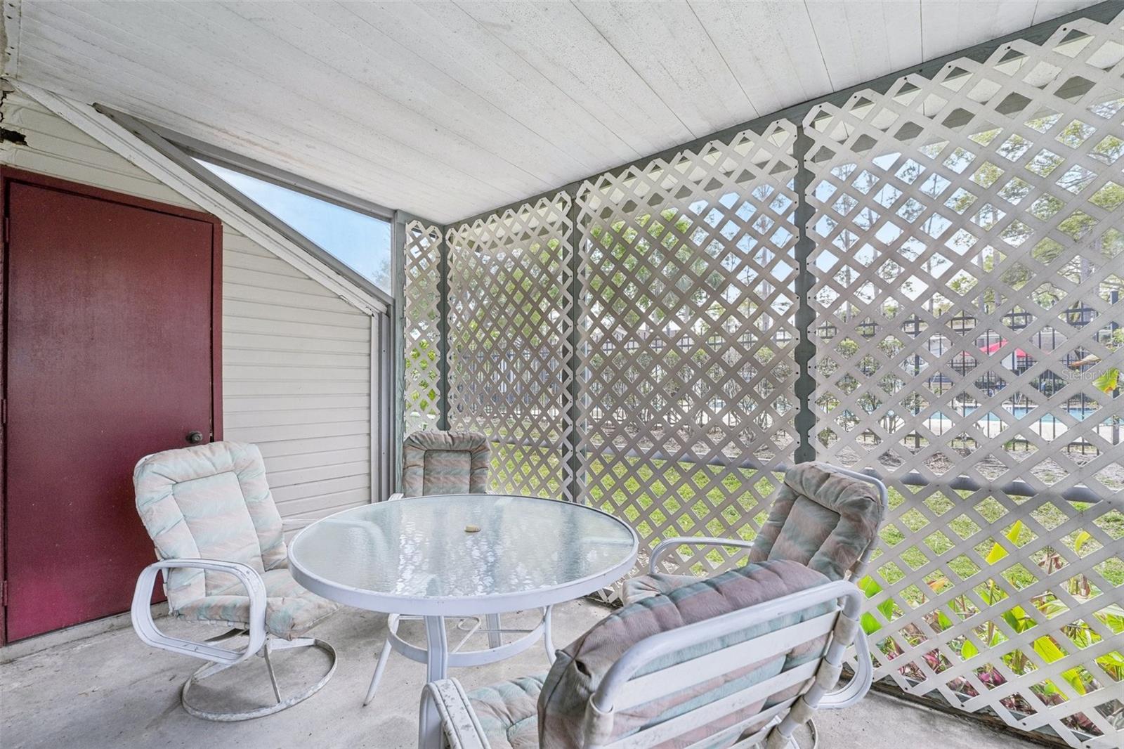 Screened Patio overlooking the pool