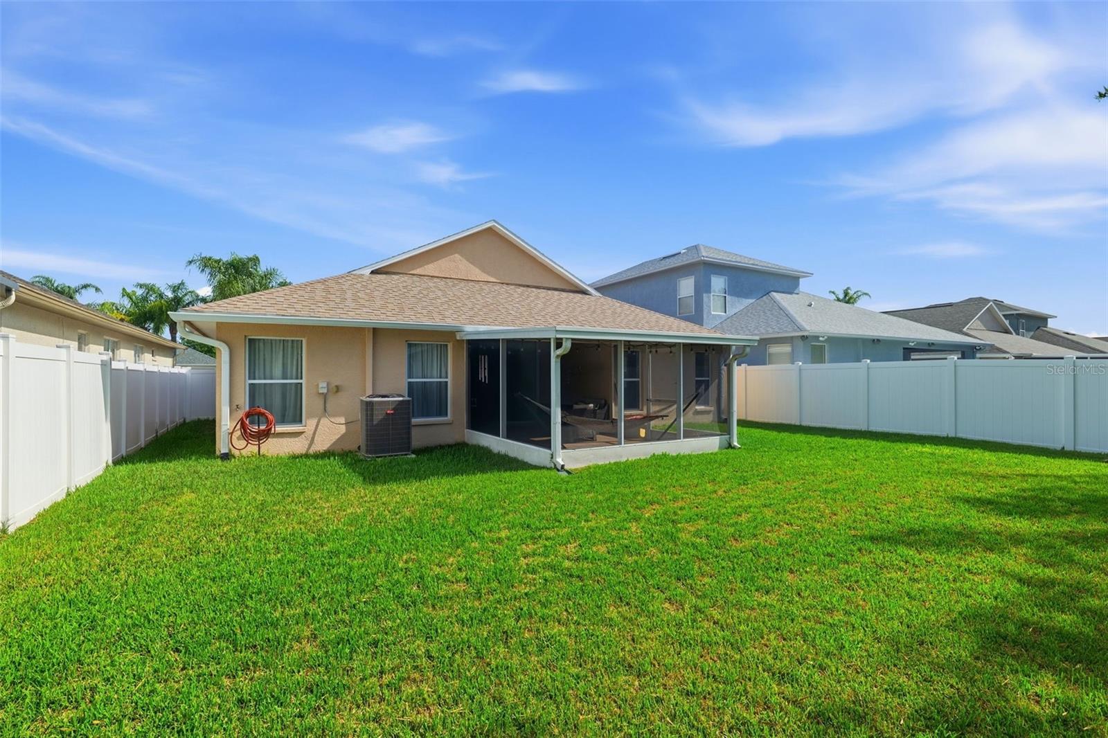 Large backyard, ready for your future pool