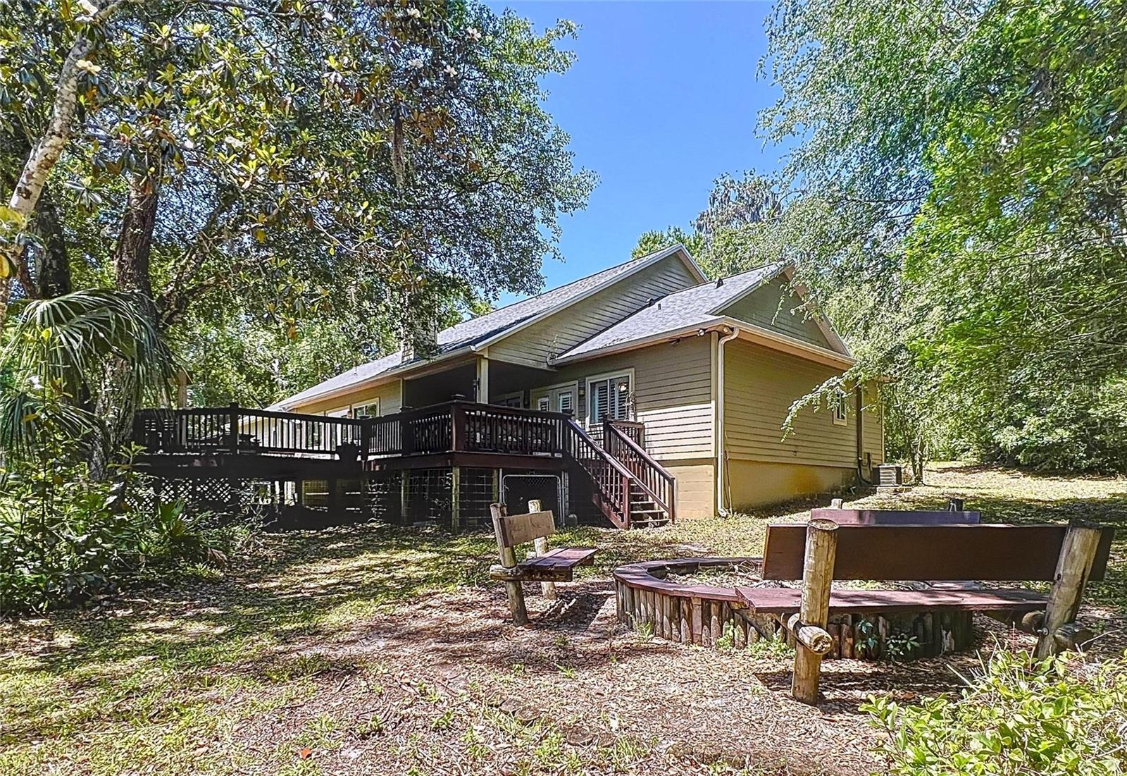 FIRE PIT AREA OFF THE BACK OF THE HOME