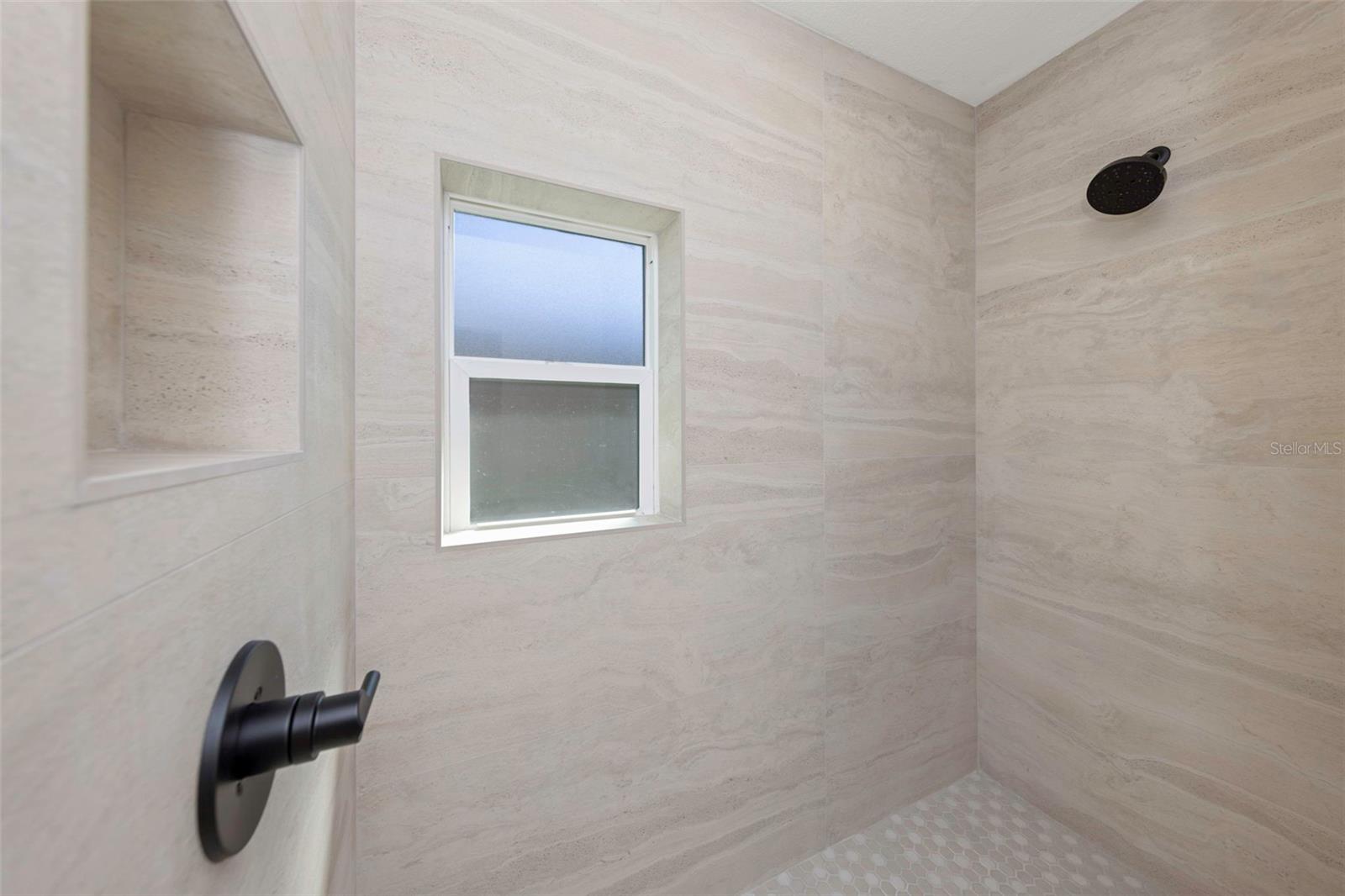 Large walk-in shower