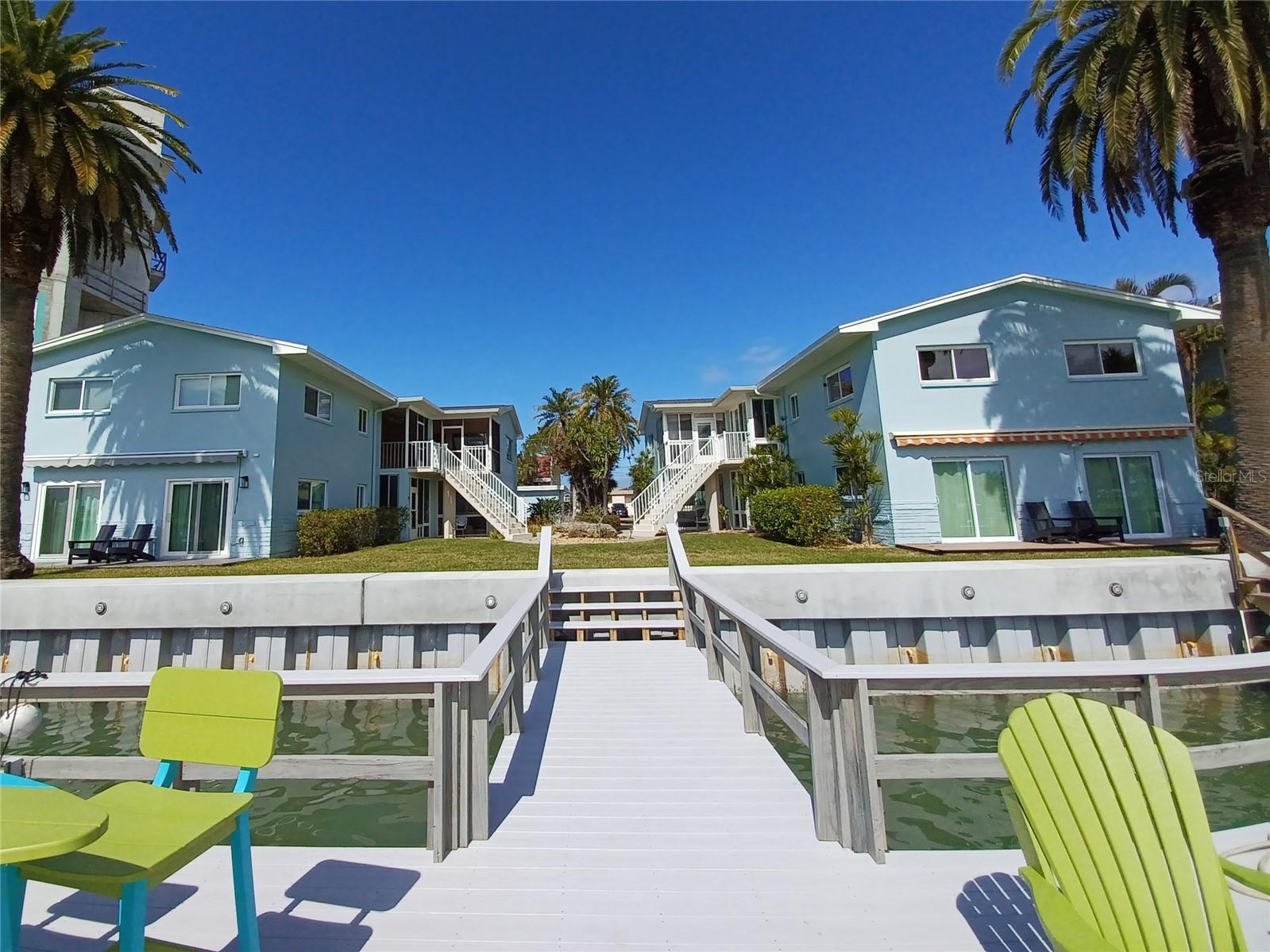 WATERFRONT DECK WITH PROPERTY BOAT SLIPS