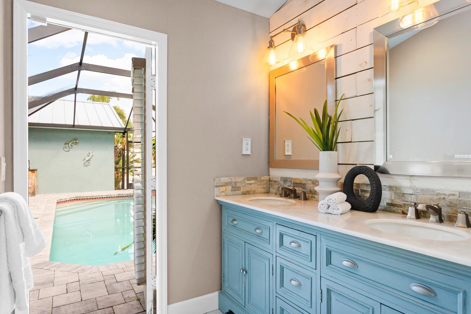 Pool access from master bath