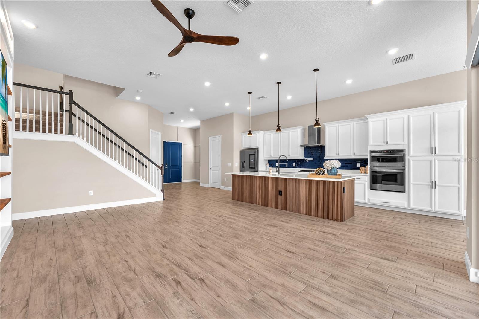 There is a convenient half bathroom next to the foyer.