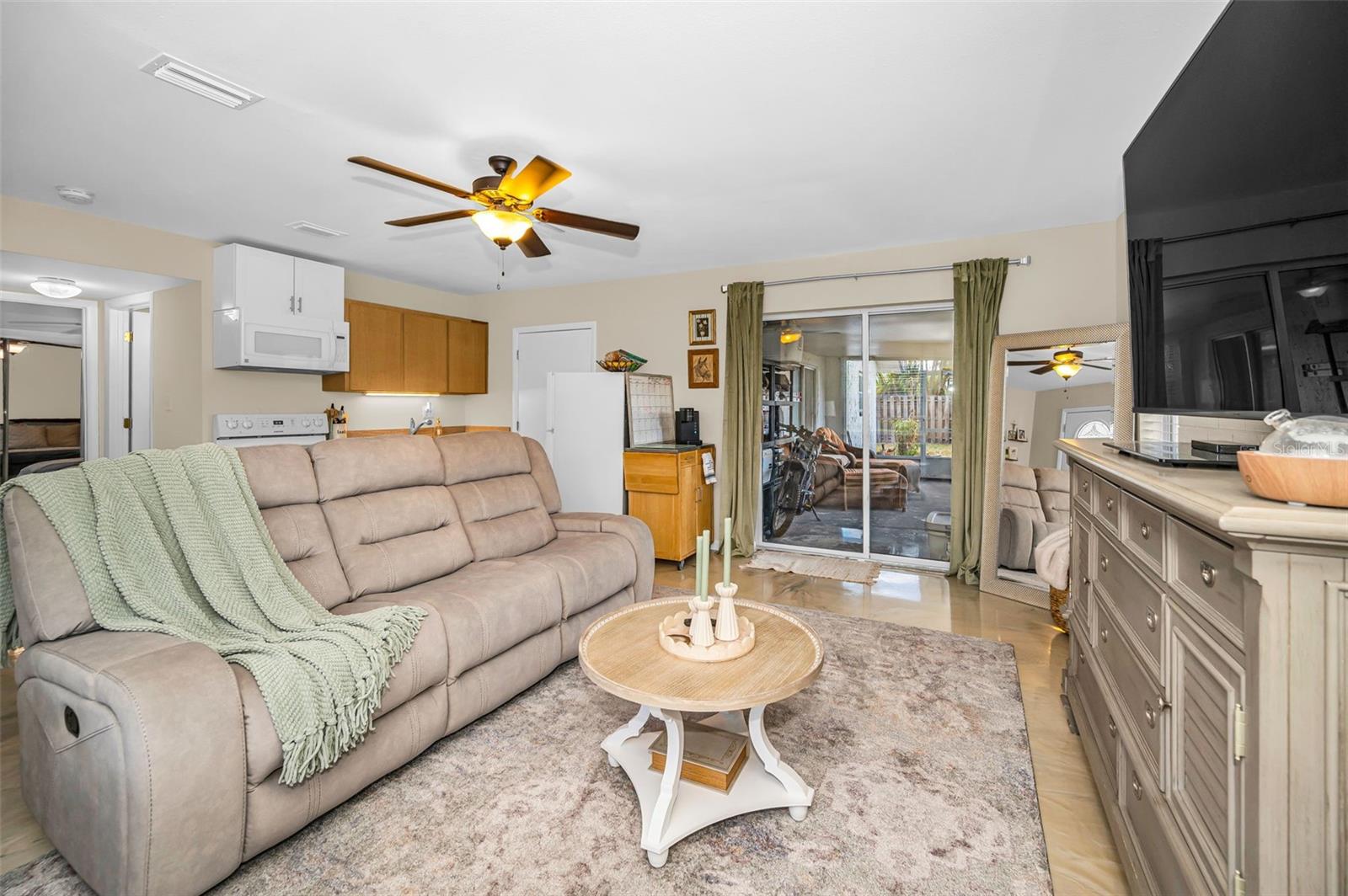 In Law Suite with sliding glass doors