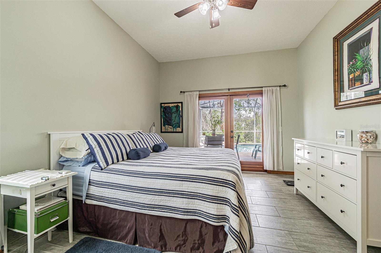 Primary Suite - French Door access to Pool Lanai