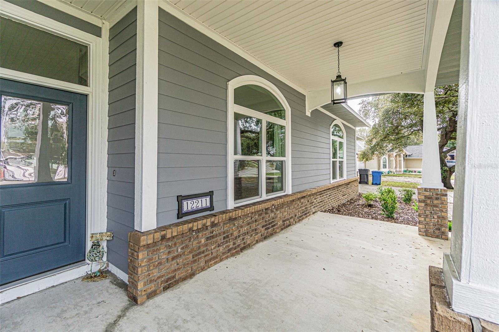 Large Open Front Porch - Double Entry Doors