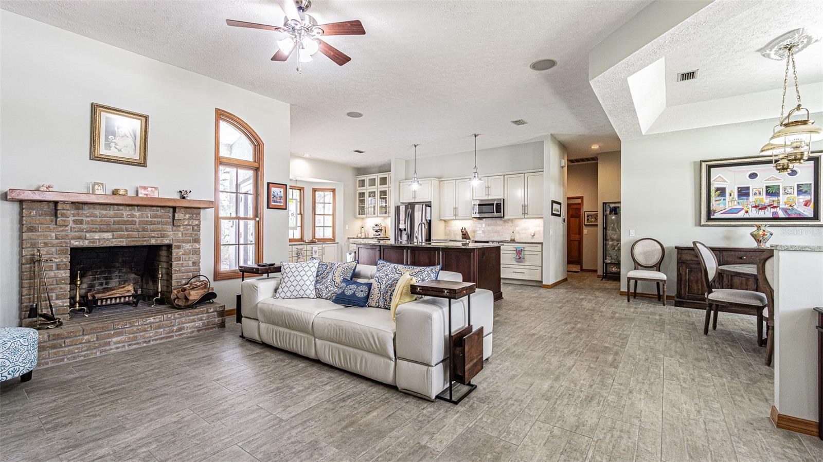 Great Room - All Porcelain Tile through out. Very Luxuries feel