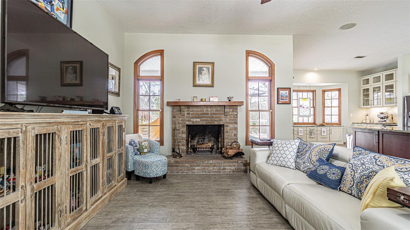 Wood Burning Fireplace