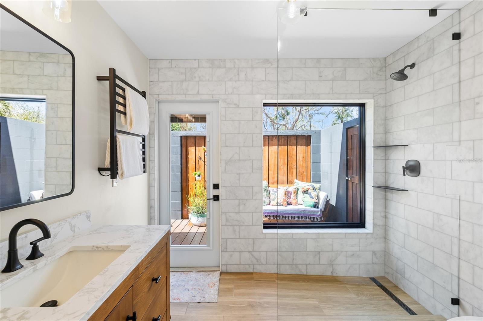 Fully renovated Primary Bathroom with walk in shower