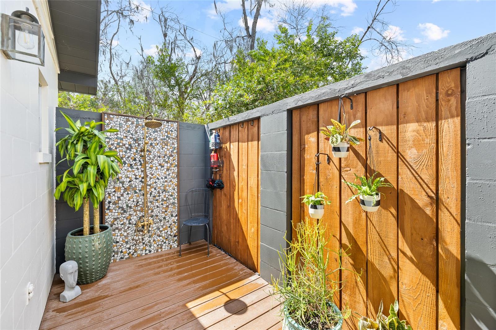 Custom outdoor shower