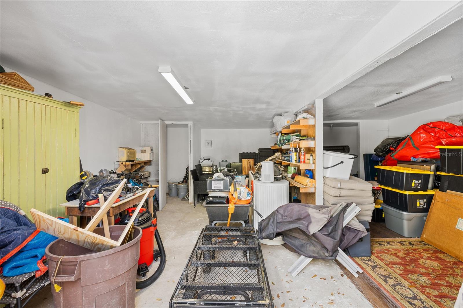 Drywalled, insulated, and temperature controlled for storage or potential in-law sute