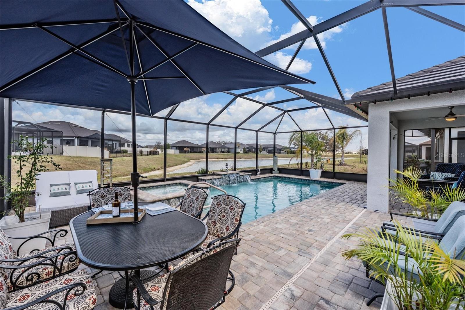 Huge extended lanai is fully screened