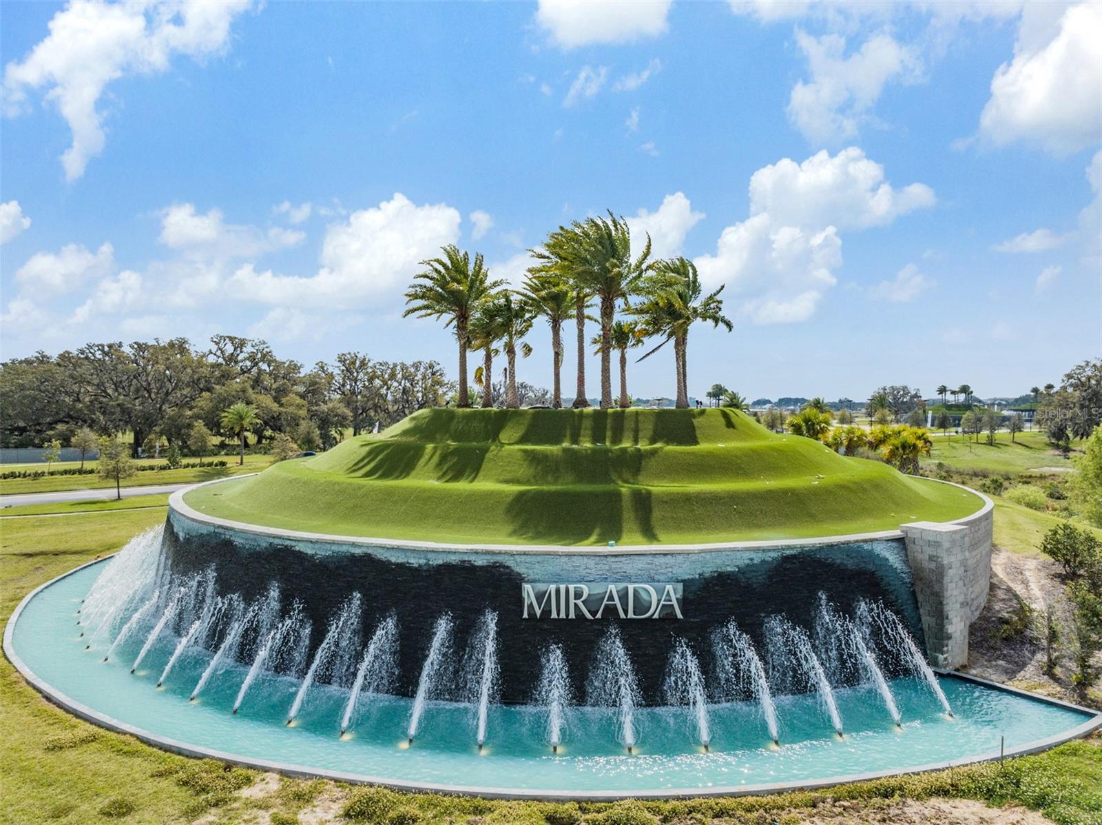 One of multiple fountains