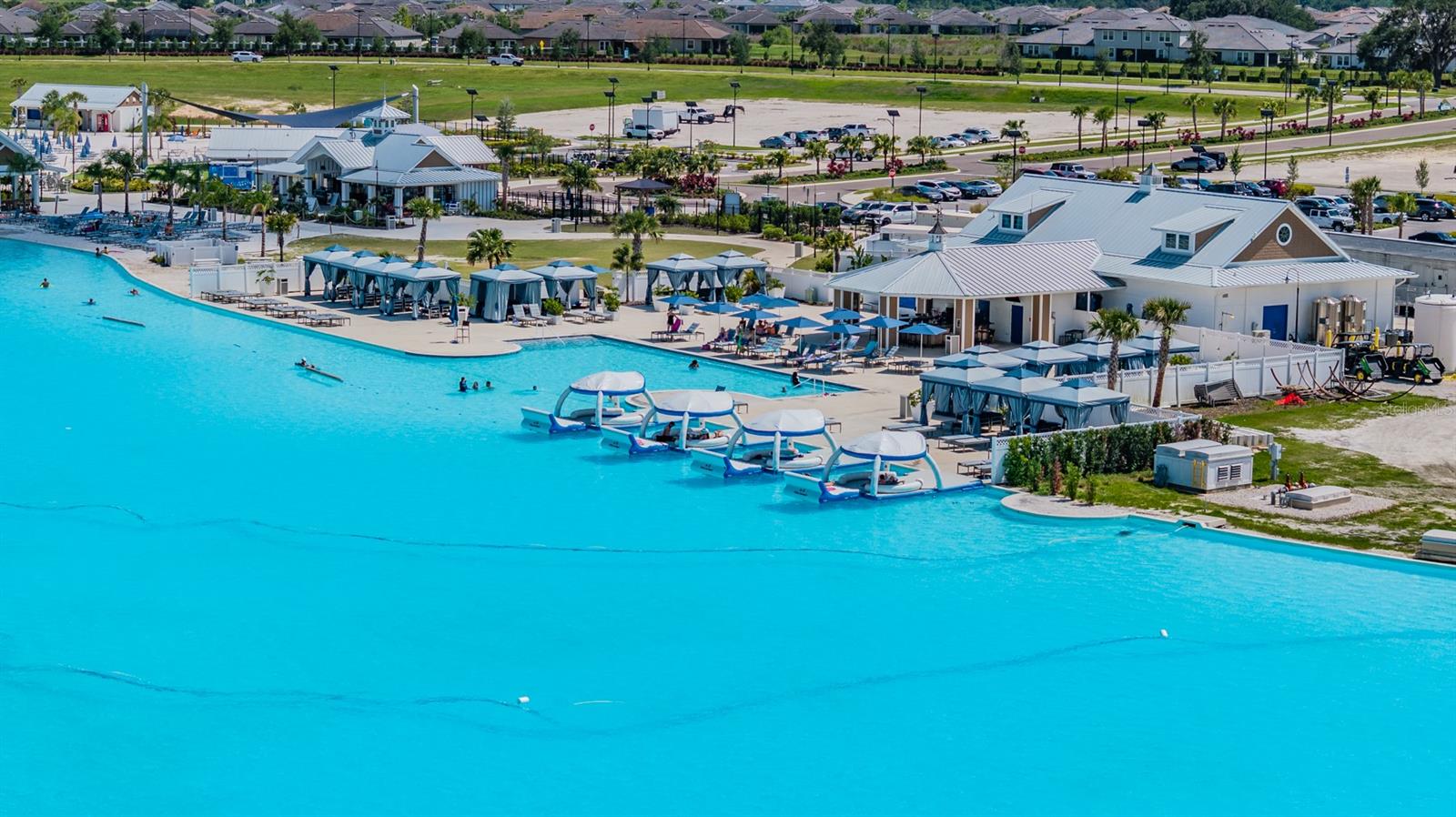 Cabanas at the lagoon