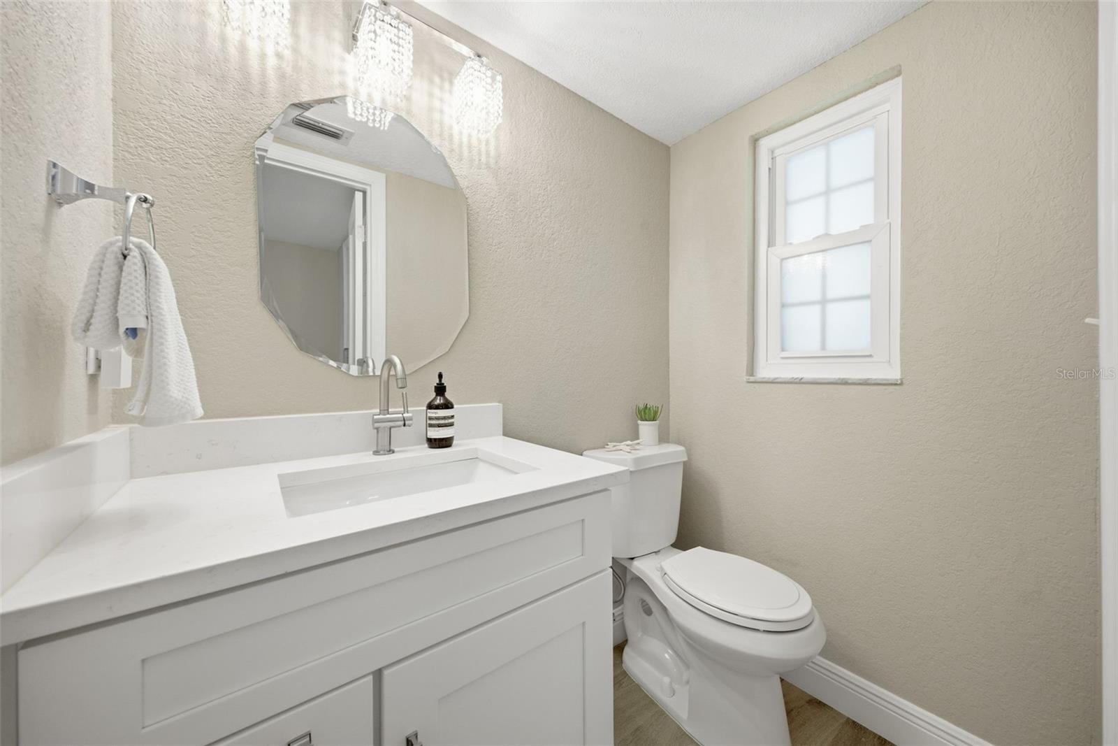 Powder room, main level.