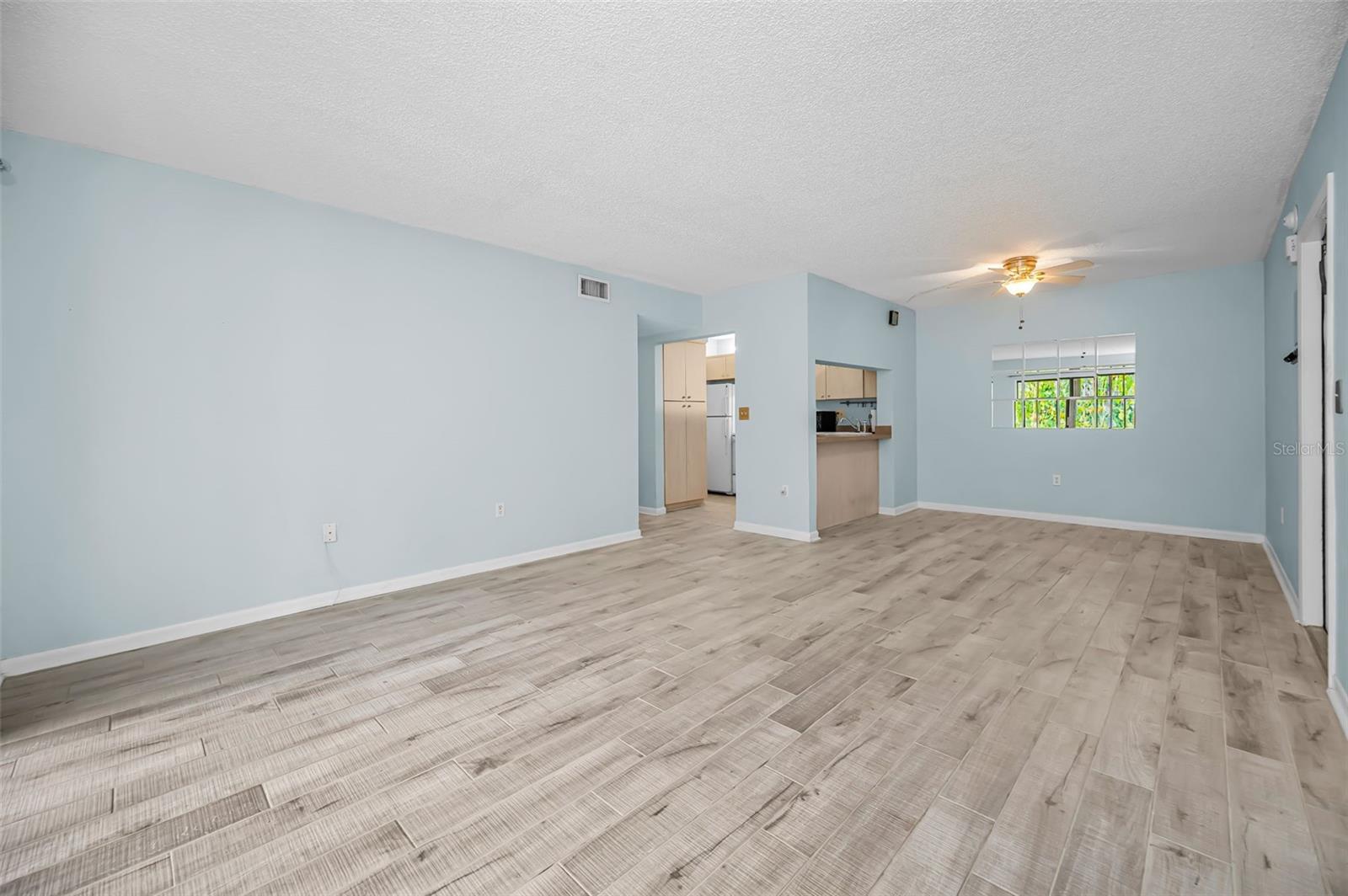 Living room, dining room