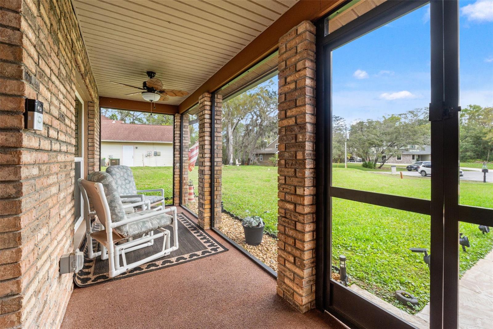 front porch of primary residence